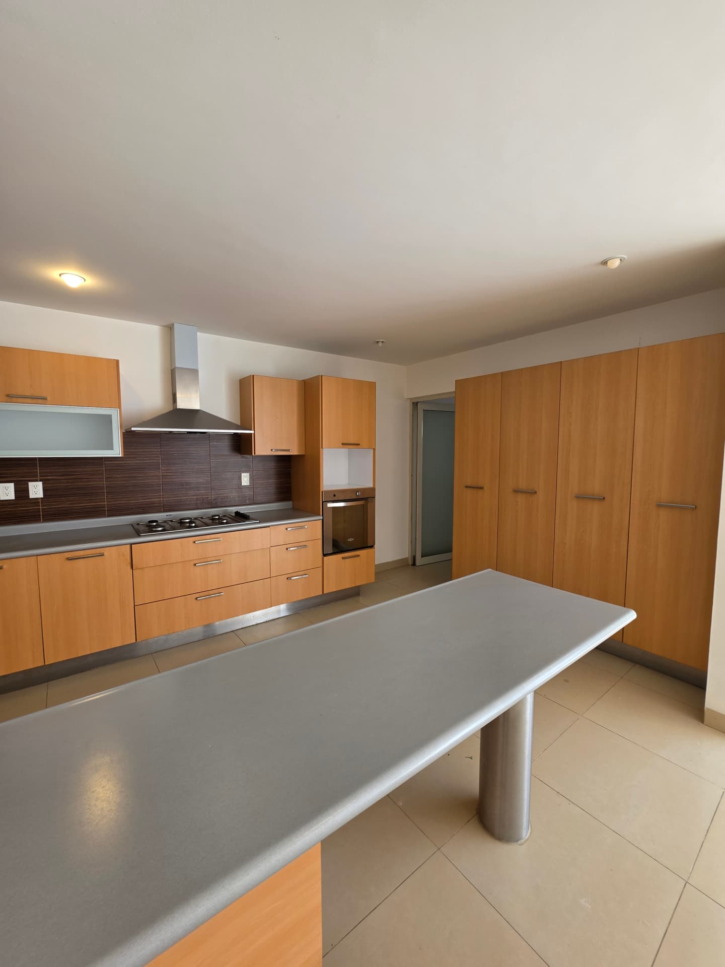 Cocina con alacena, horno y campana