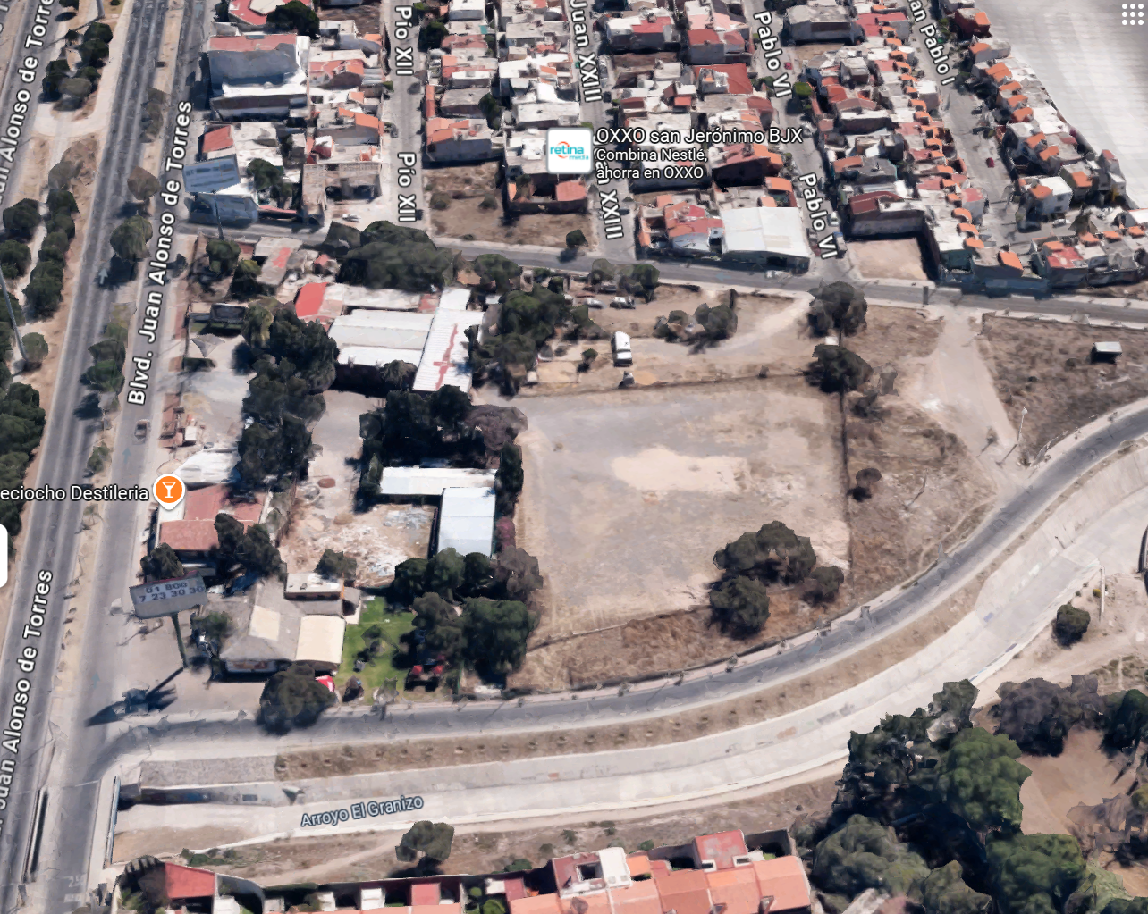 Vista aérea del entorno · Blvd. Juan Alonso de Torres