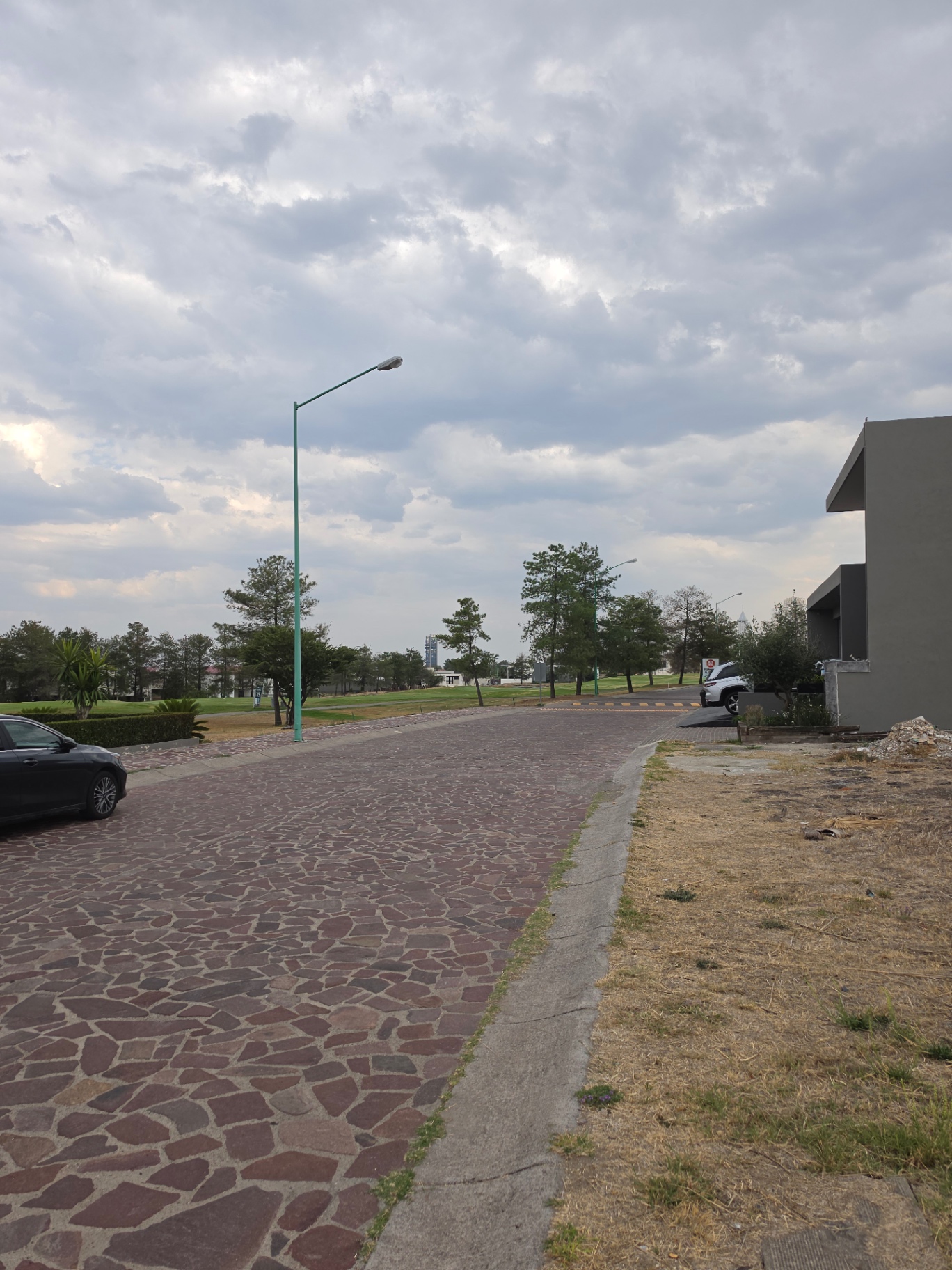 Frente al lote · vialidad empedrada