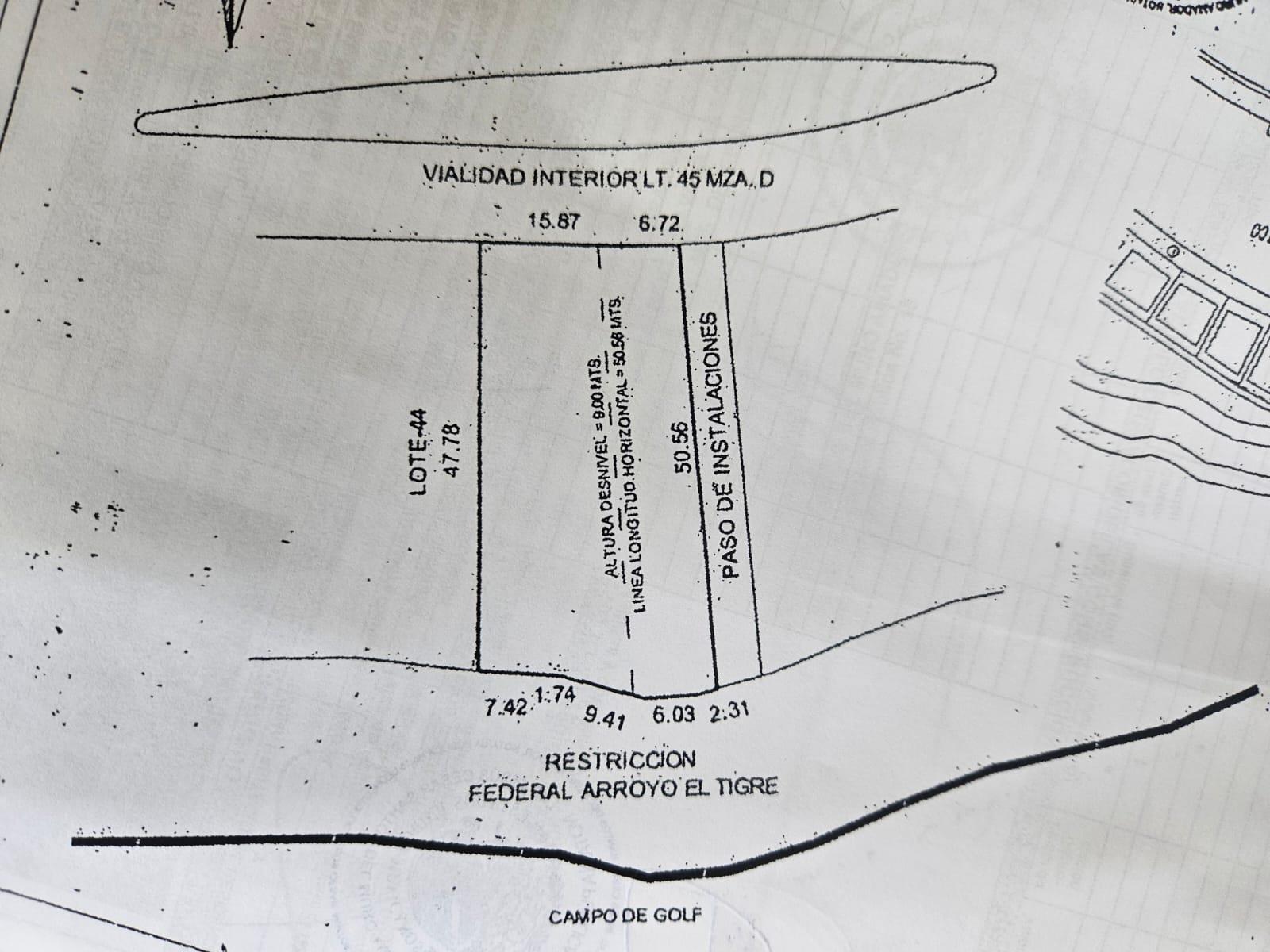 Plano del lote 44 · Condominio VI