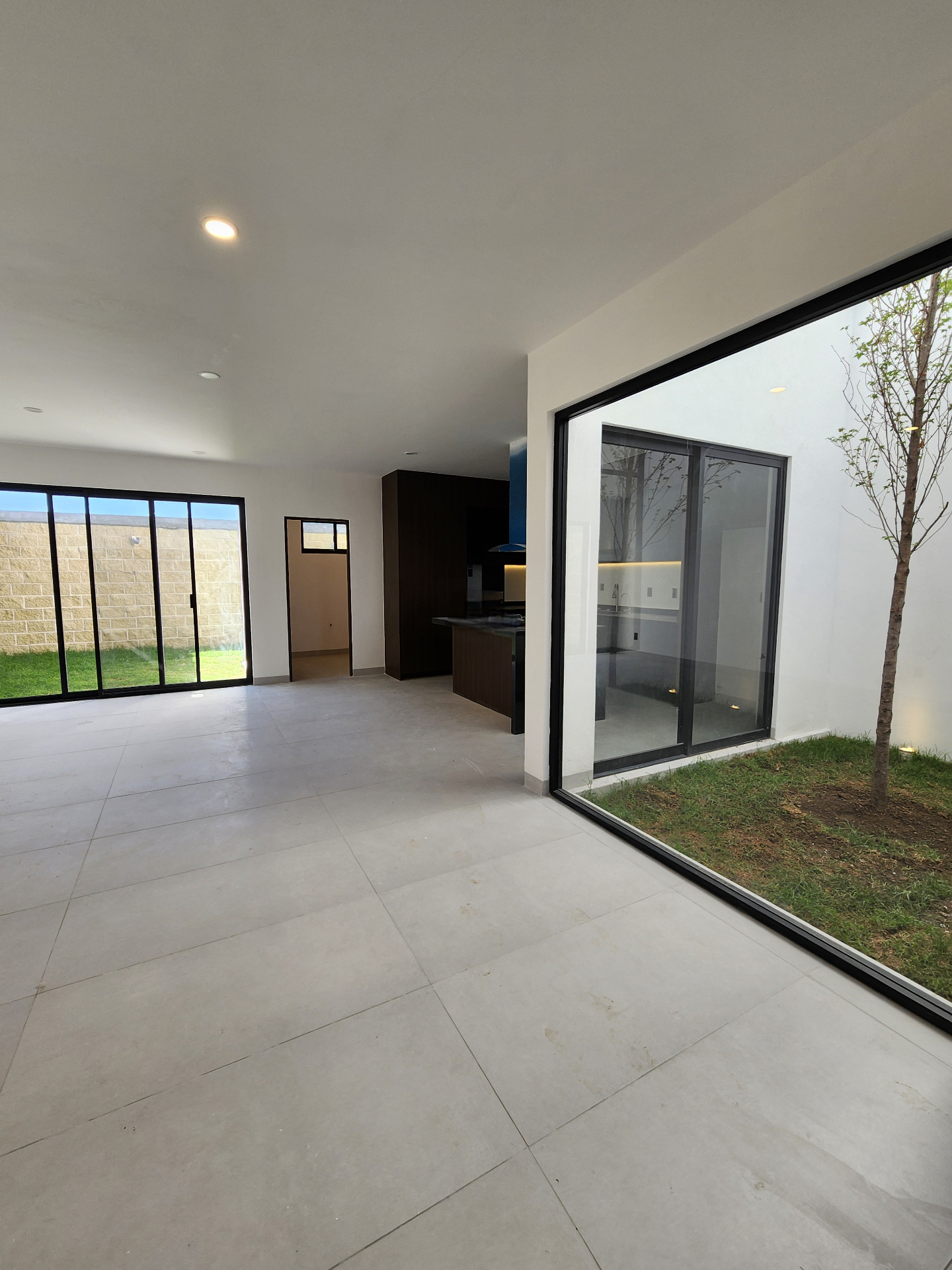 Sala con vista al jardín interior